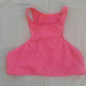 Hot Pink High Neck Bikini Top